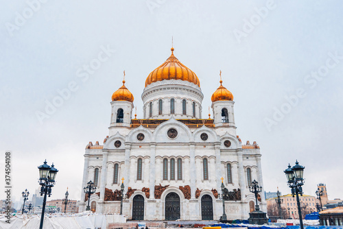 Christ the Saviour Cathedral in Moscow Russia on a winter day