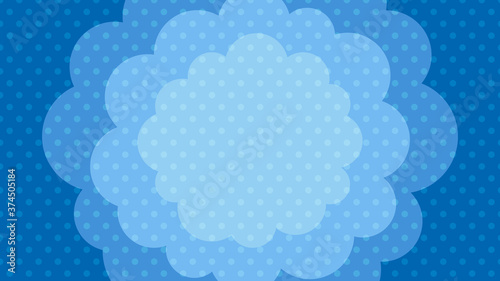 Cloud Polka Dot Background, Vector Illustration.