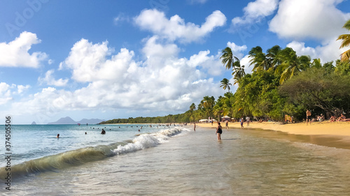 The Caribbean beach in Sainte Anne Martinique