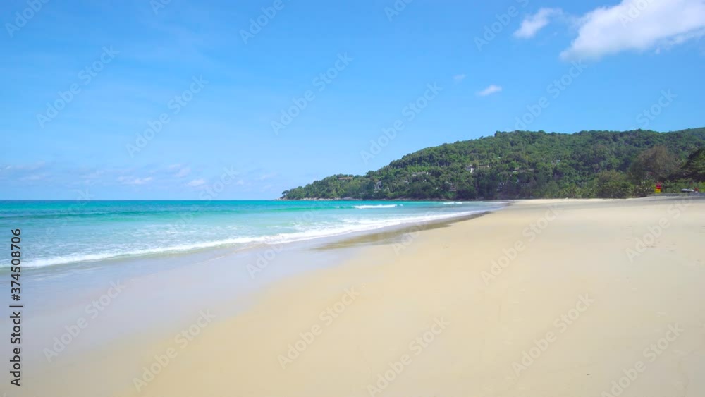 Beach scenery, waves and turquoise waters Beach scenery, waves and turquoise waters