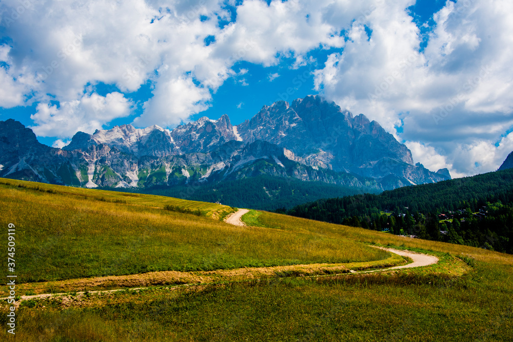 road between alpine pastures