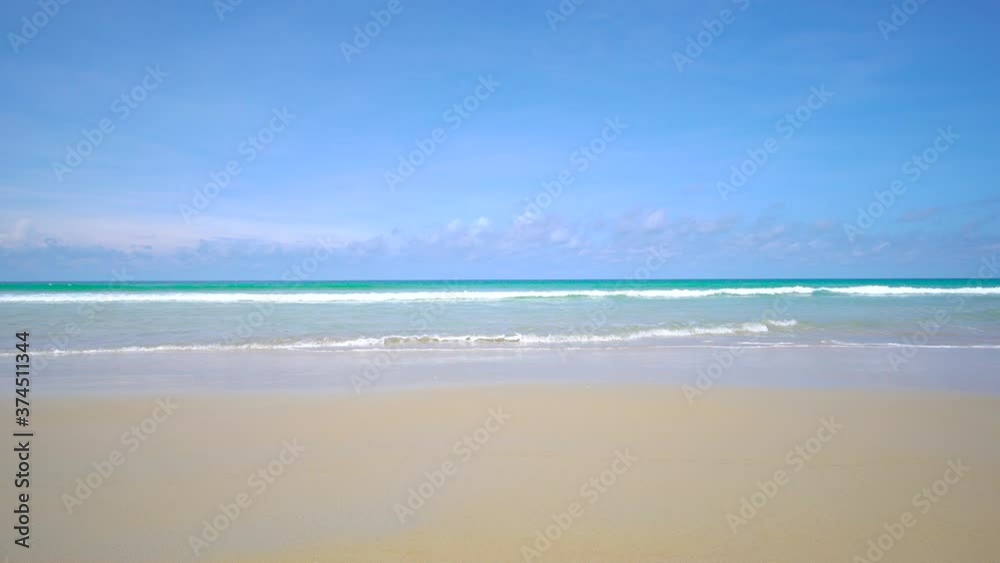 Beach scenery, waves and turquoise waters Beach scenery, waves and turquoise waters
