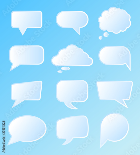 Speech Bubbles Paper Style