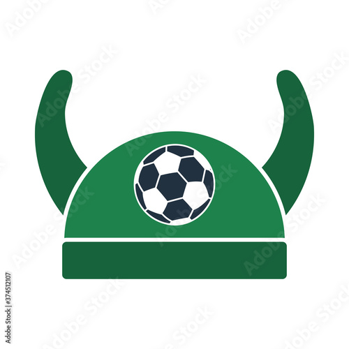 Football Fans Horned Hat Icon