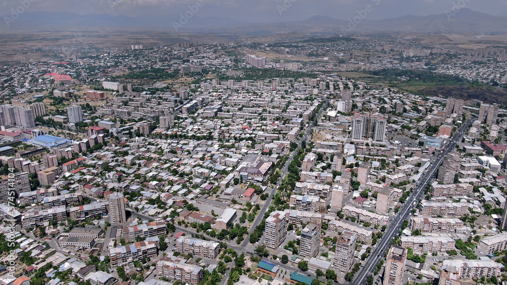 Aerial view of the Yerevan City, Capital of Armenia Aerial view of the Yerevan City, Capital of Armenia