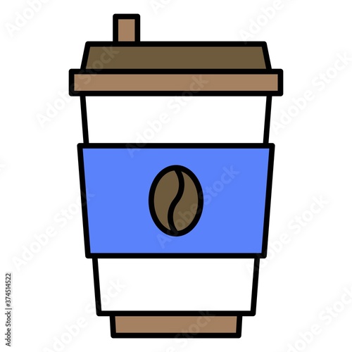 Take away coffee icon, Summer vacation related vector