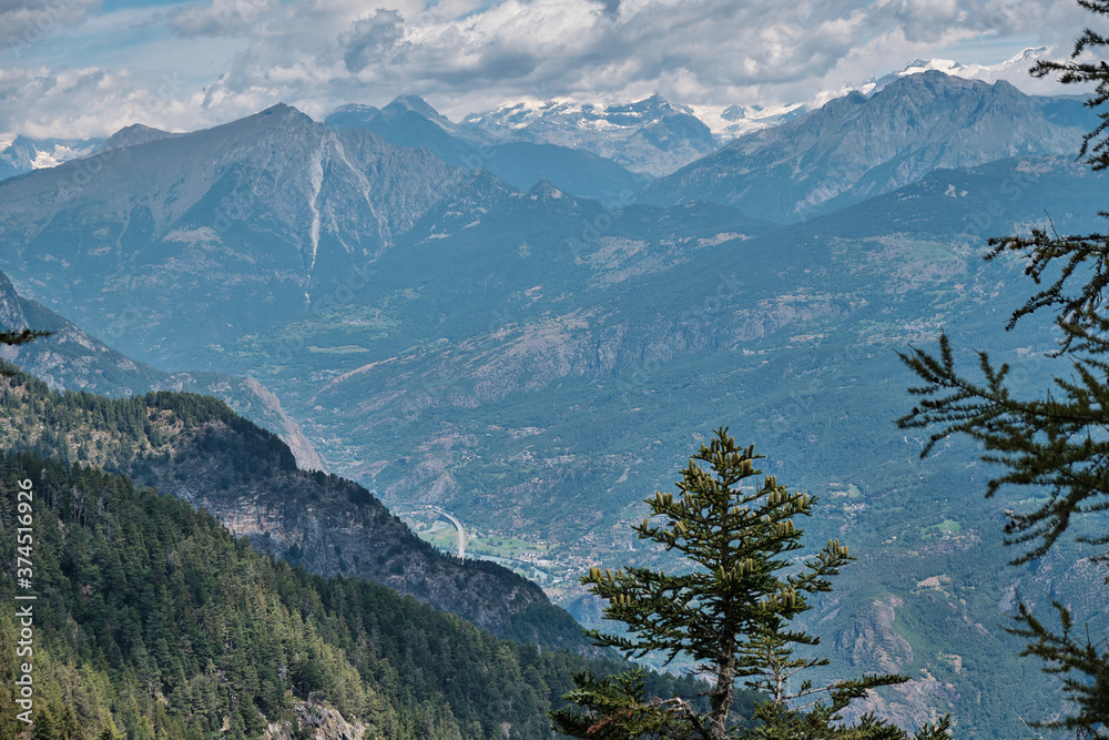 Trekking in Aosta Valley, location Tet Du Mond
