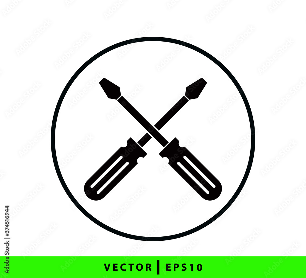 Screwdriver icon vector logo design template Screwdriver icon vector logo design template