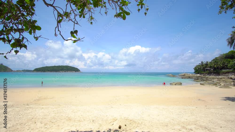 Beach scenery, waves and turquoise waters Beach scenery, waves and turquoise waters