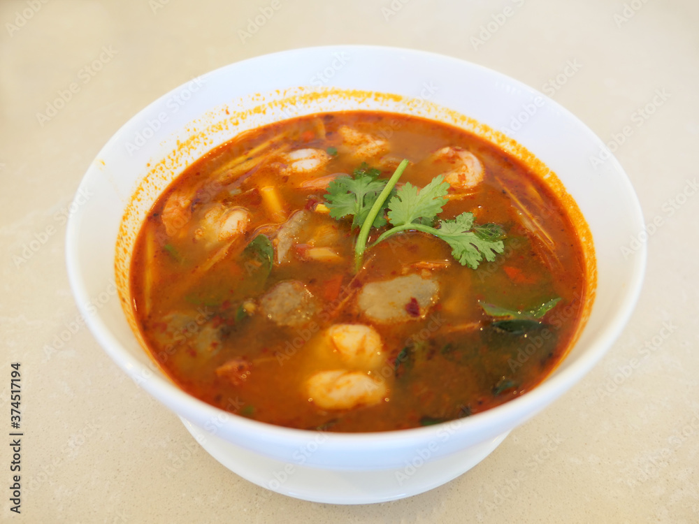 Tomyum Koong thai spicy soup Tomyum Koong thai spicy soup