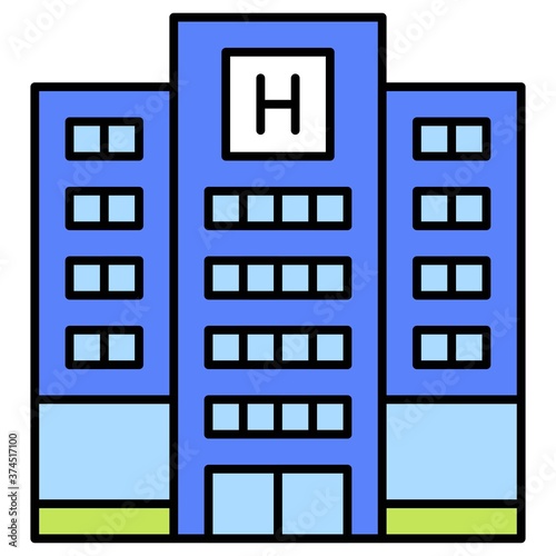 Hotel icon, Summer vacation related vector