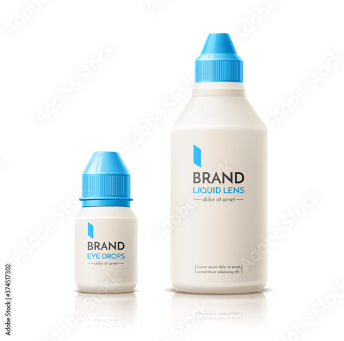 Vector 3d contact lens drops container mock up