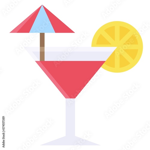 Summer drinks icon, Summer vacation related vector