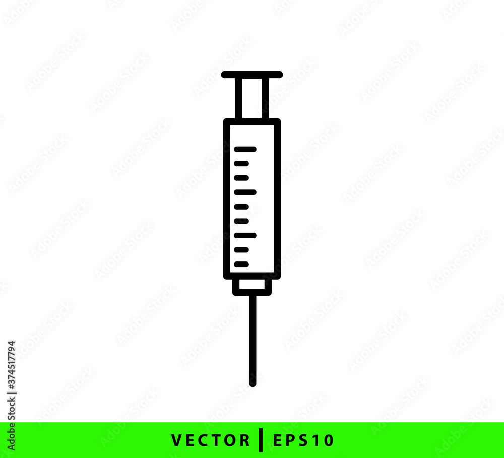 Syringe icon vector logo design template Syringe icon vector logo design template