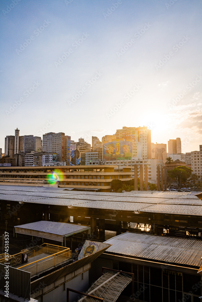 Belo Horizonte downtown skyline at sunset Belo Horizonte downtown skyline at sunset