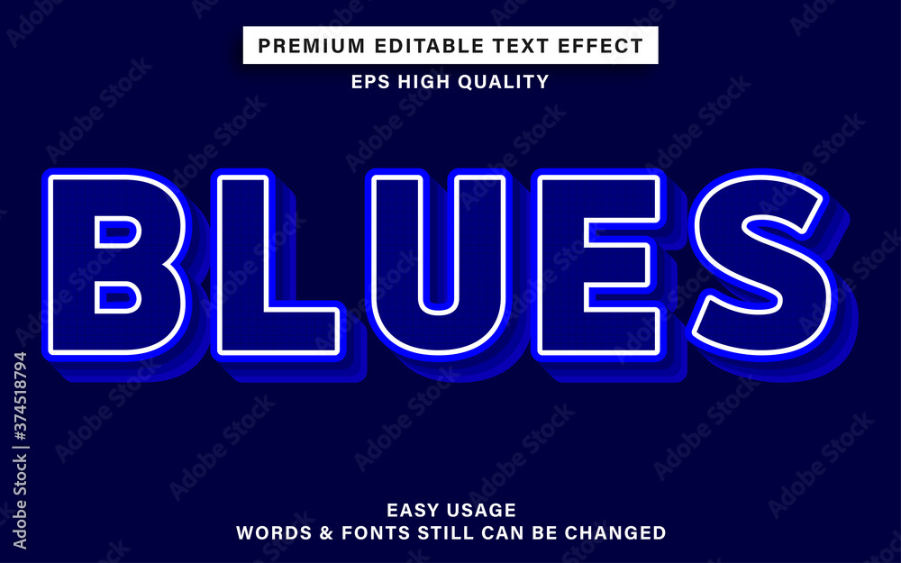 Blues text effect Blues text effect