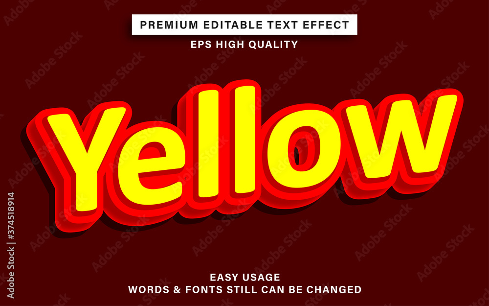 Yellow text effect