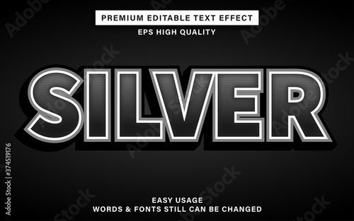 Silver text effect