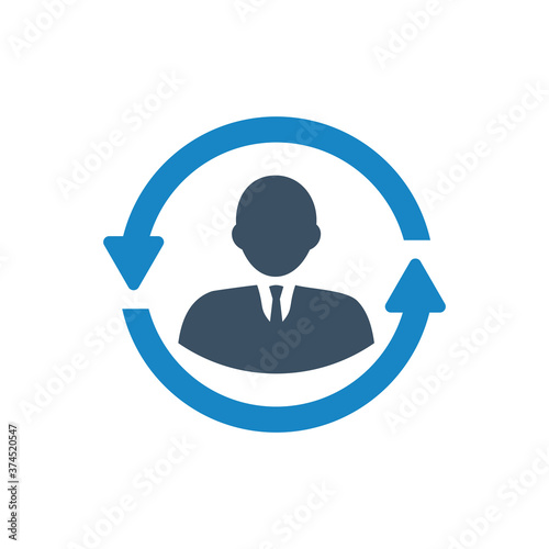 Avatar refresh reload icon vector illustration