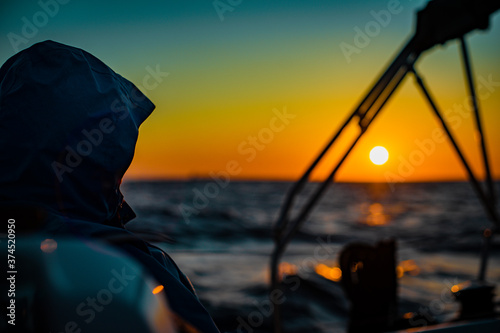 Fototapeta Naklejka Na Ścianę i Meble -  Sailing into the night