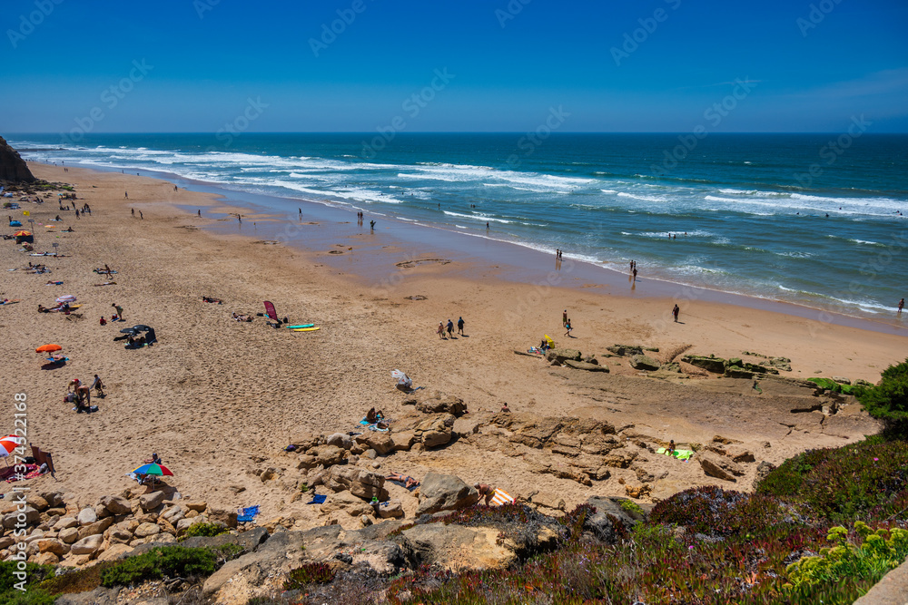 Sao Juliao beach in Ericeira Portugal Sao Juliao beach in Ericeira Portugal