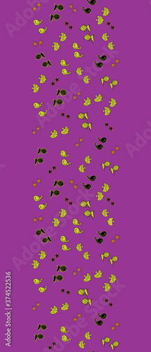 Vector purple vertical border aqua seamless pattern background