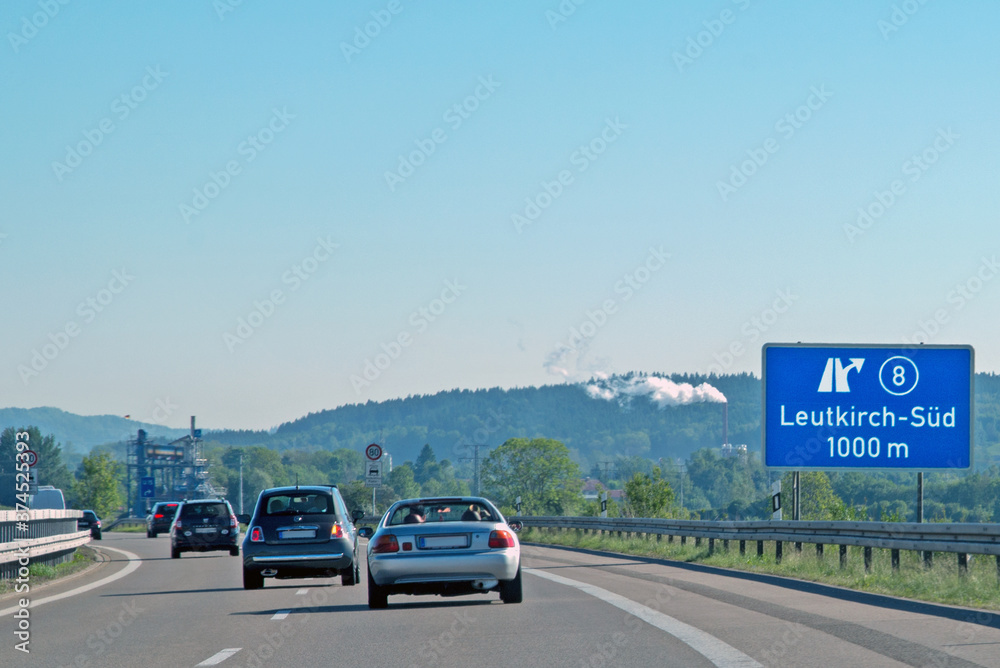 Autobahn 96, Ausfahrt 8, Leutkirch-Süd
