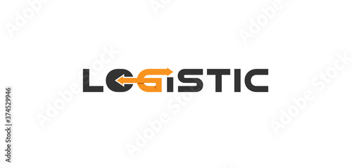 Logistic logo, with letter g and arrow combination, Flat style  Logo Design Template, vector illustration