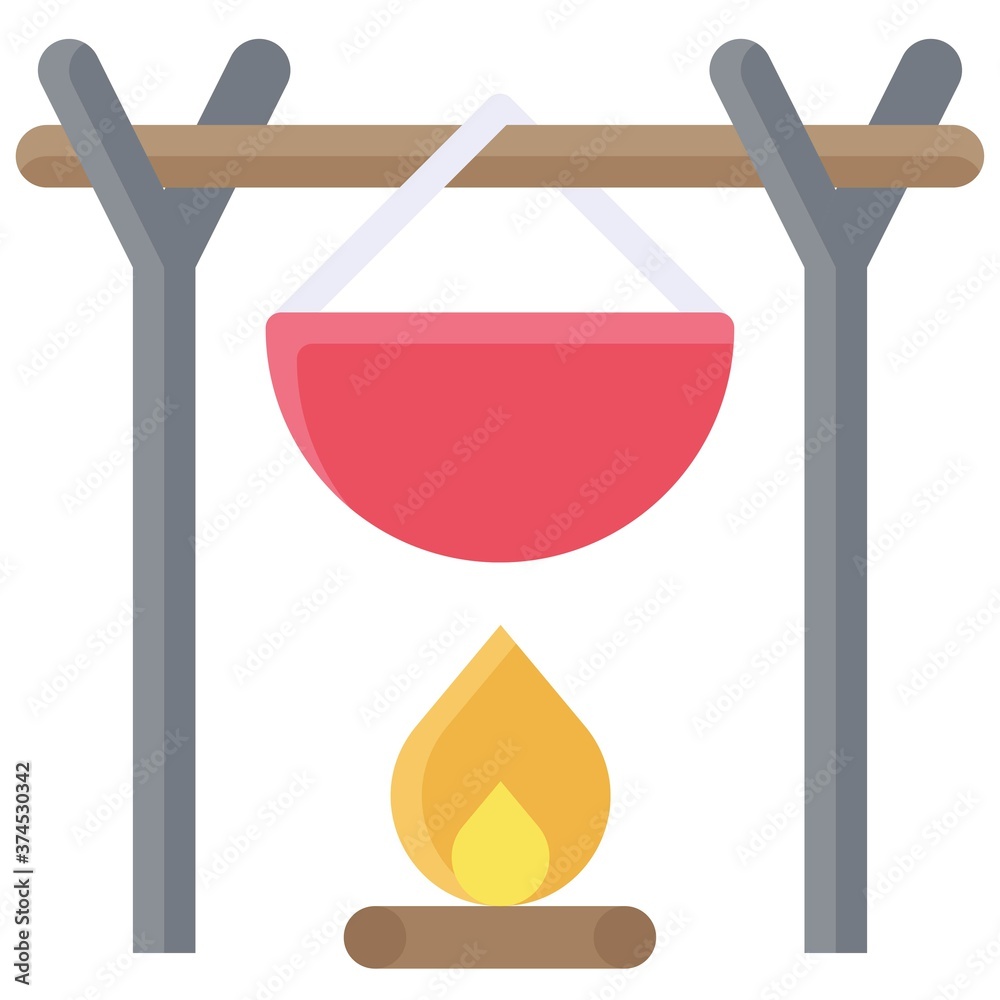 Outdoor cooking icon, Summer vacation related vector Outdoor cooking icon, Summer vacation related vector
