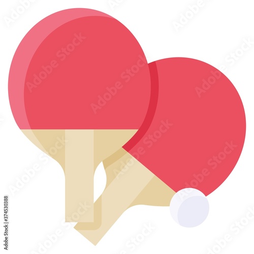 Table tennis icon, Summer vacation related vector