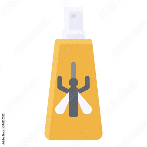 Insect repellent icon, Summer vacation related vector
