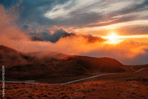 Dolomites fog sunset © rabbit75_fot
