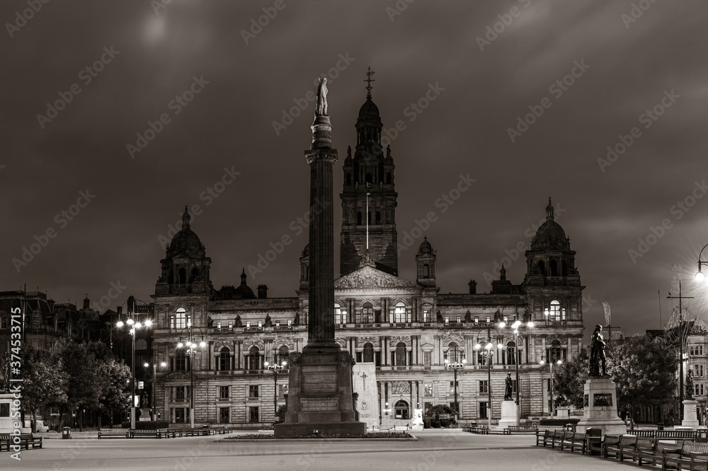 Glasgow City Council at night
