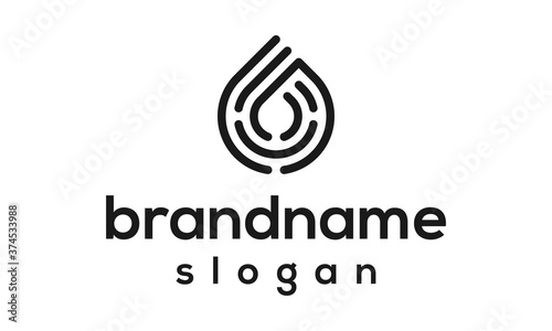 Modern drop logo design vector