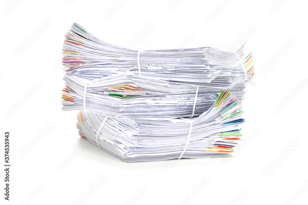 Stack of Documents isolated on white background. Documents pile. Stack of Documents isolated on white background. Documents pile.