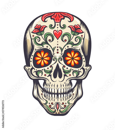 Sugar Skull Decoration Tattoo