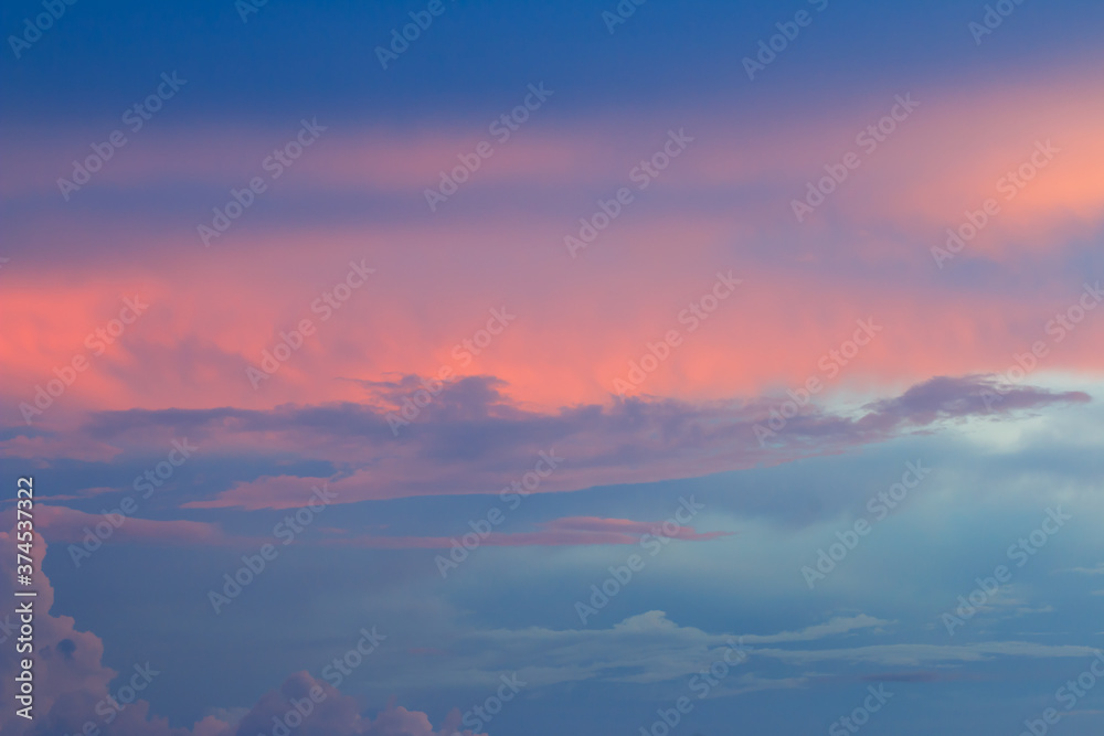 beautiful colorful sky and cloud in twilight time background