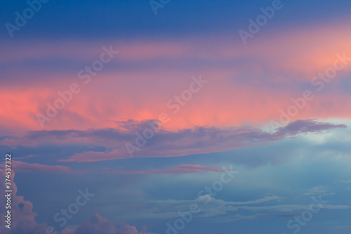 beautiful colorful sky and cloud in twilight time background