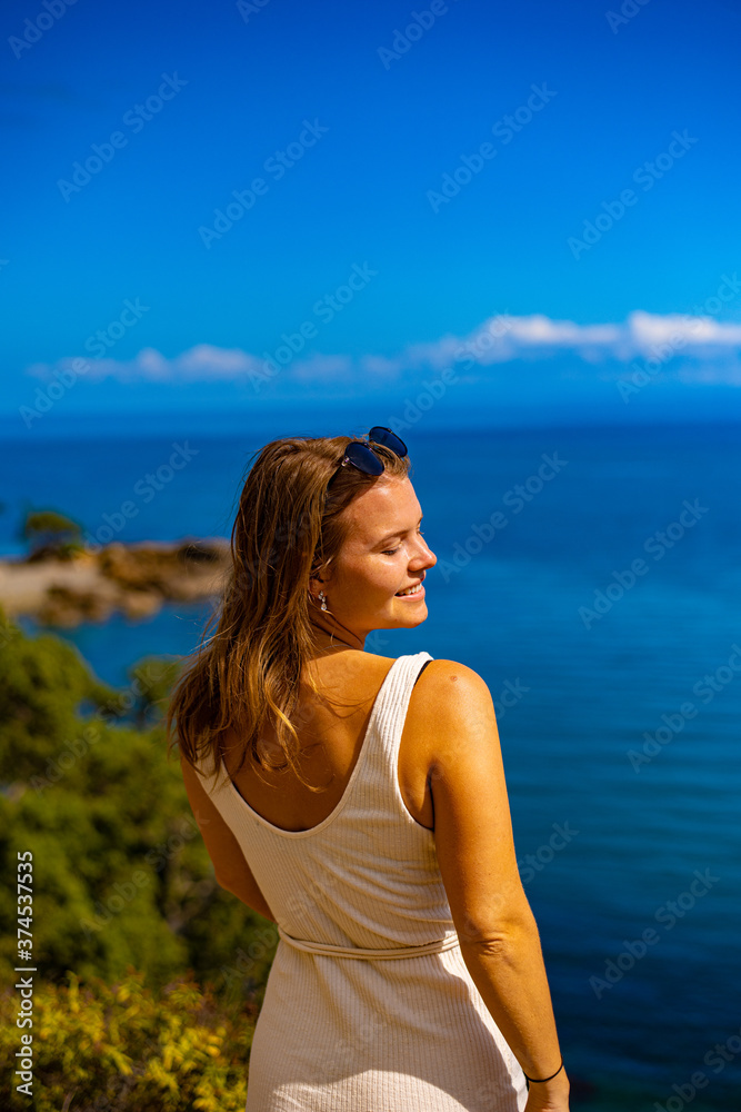 young woman on the beach