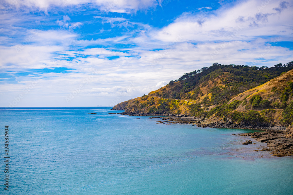 Fototapeta premium view of the coast of the sea