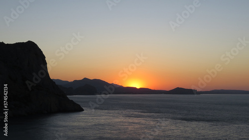 Mountains and sea at dawn. Breaking of the day. © Ирина Бирюкова