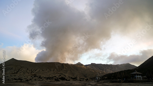 Landscape of volcano Bromo Gurung in Indonesia, East Java