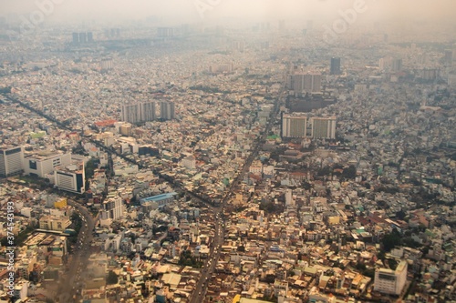 aerial view of the vietnam city