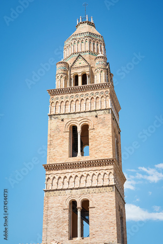 Bell tower of the Cathedral "Holy Mary assumed into heaven", Gaeta. Italy