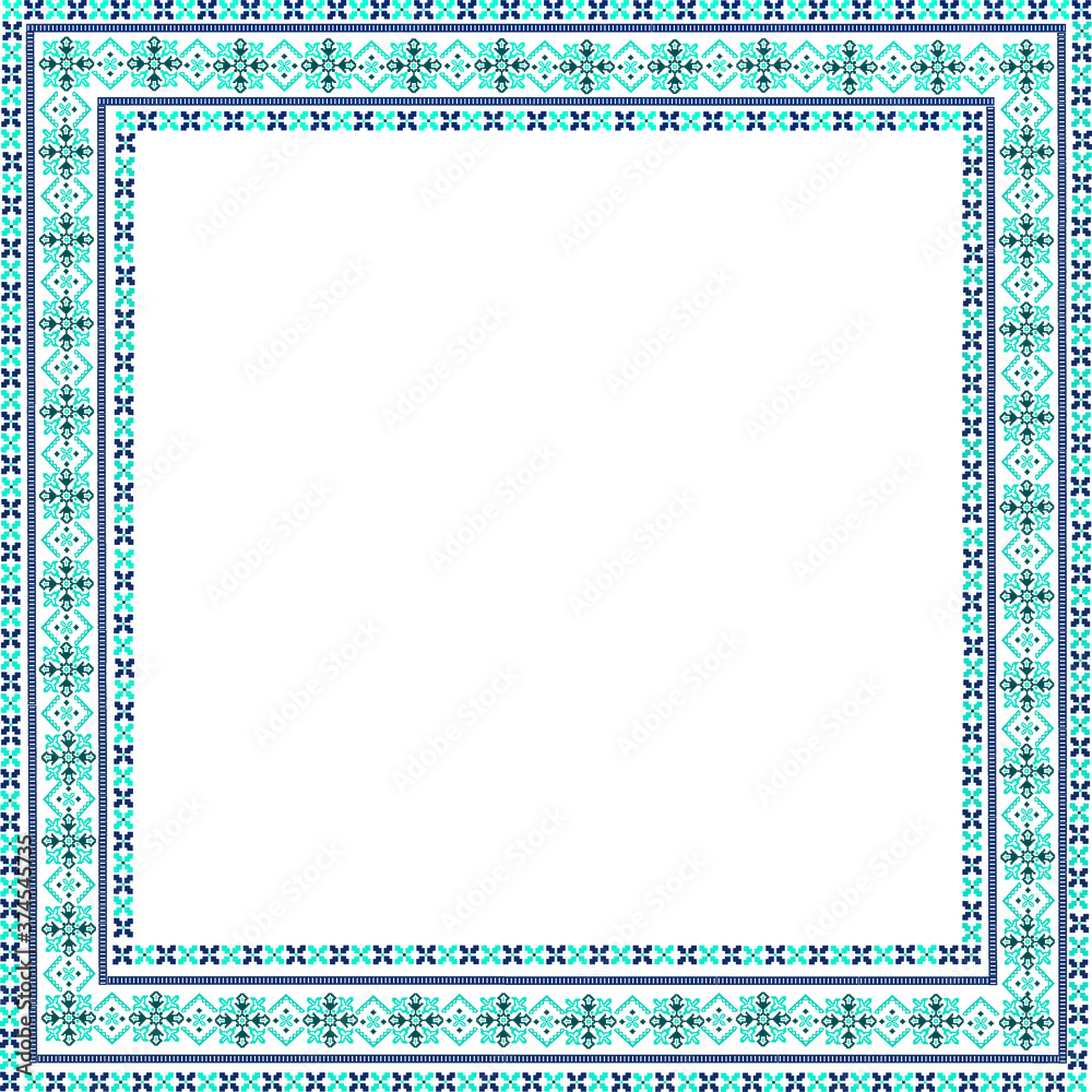 Traditional folk Belorussian flower ornament frame. Decorative Slavic embroidery for cafes and restaurants textile. Traditional folk Belorussian flower ornament frame. Decorative Slavic embroidery for cafes and restaurants textile.