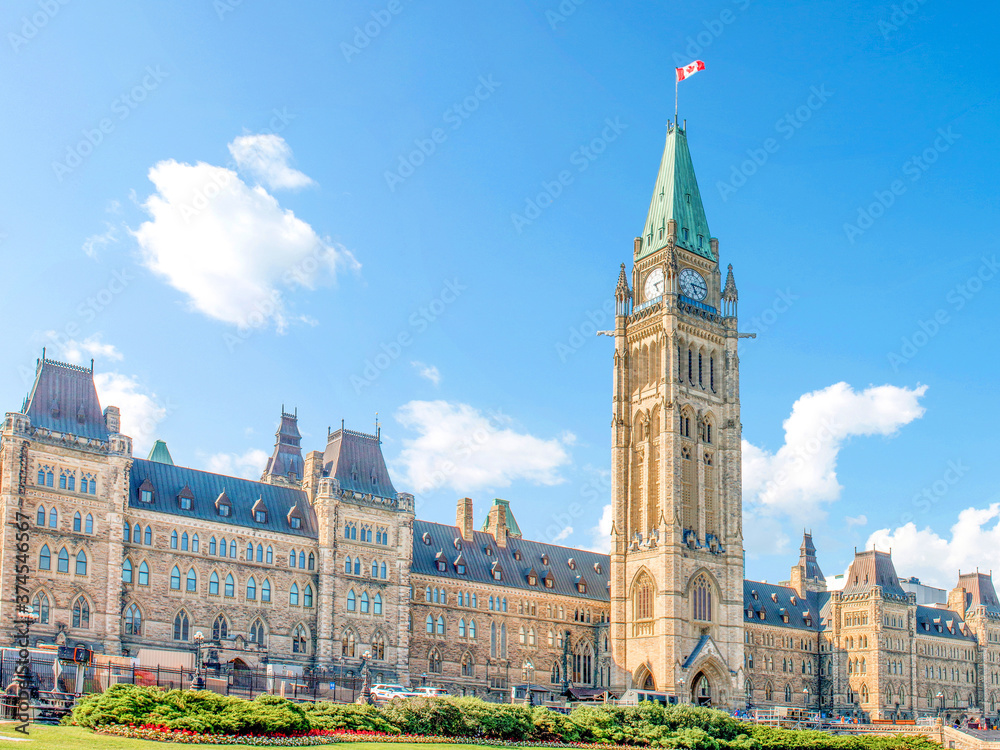 Obraz premium The Centre Block (Centre Departmental Building) Édifice du Centre Ottawa Ontario Canada