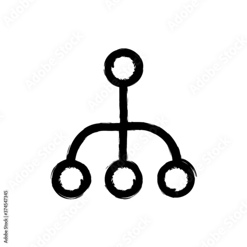 vector illustration hand drawn icon ofhierarchy
