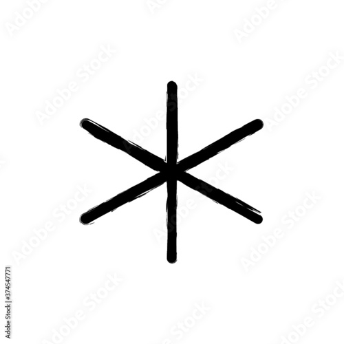 vector illustration hand drawn icon ofkeyboard asterisk 1