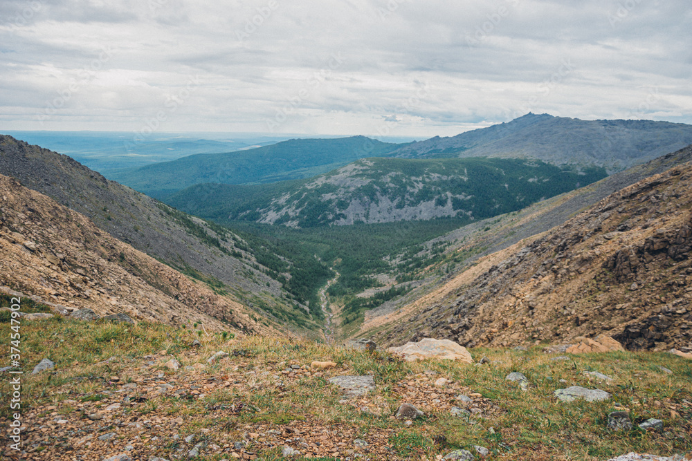 Naklejka premium Job's Gap in the mountains in the Urals