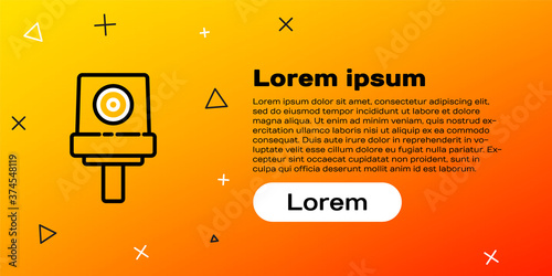 Line Spray can nozzle cap icon isolated on yellow background. Colorful outline concept. Vector Illustration.